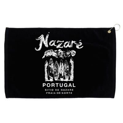 Nazare Portugal Vintage Surfing Meaningful Gift Grommeted Golf Towel