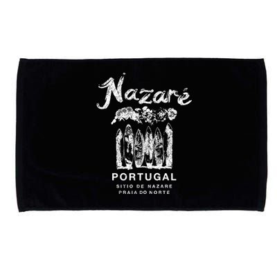 Nazare Portugal Vintage Surfing Meaningful Gift Microfiber Hand Towel