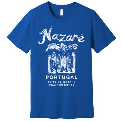 Nazare Portugal Vintage Surfing Meaningful Gift Premium T-Shirt