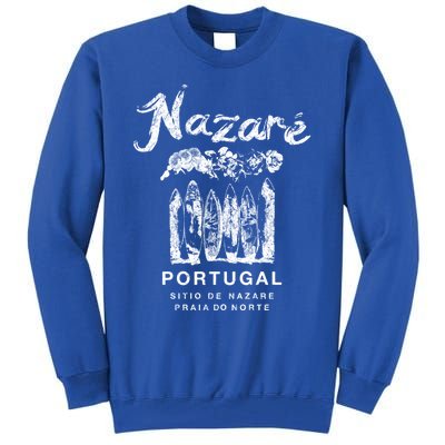 Nazare Portugal Vintage Surfing Meaningful Gift Tall Sweatshirt