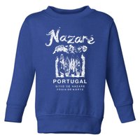 Nazare Portugal Vintage Surfing Meaningful Gift Toddler Sweatshirt