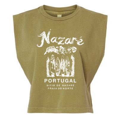 Nazare Portugal Vintage Surfing Meaningful Gift Garment-Dyed Women's Muscle Tee