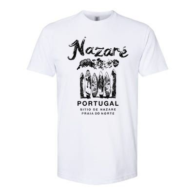 Nazare Portugal Vintage Surfing Meaningful Gift Softstyle CVC T-Shirt