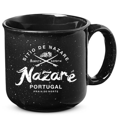 Nazare Portugal Vintage Surfing Gift 15oz Campfire Ceramic Mug