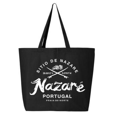 Nazare Portugal Vintage Surfing Gift 25L Jumbo Tote
