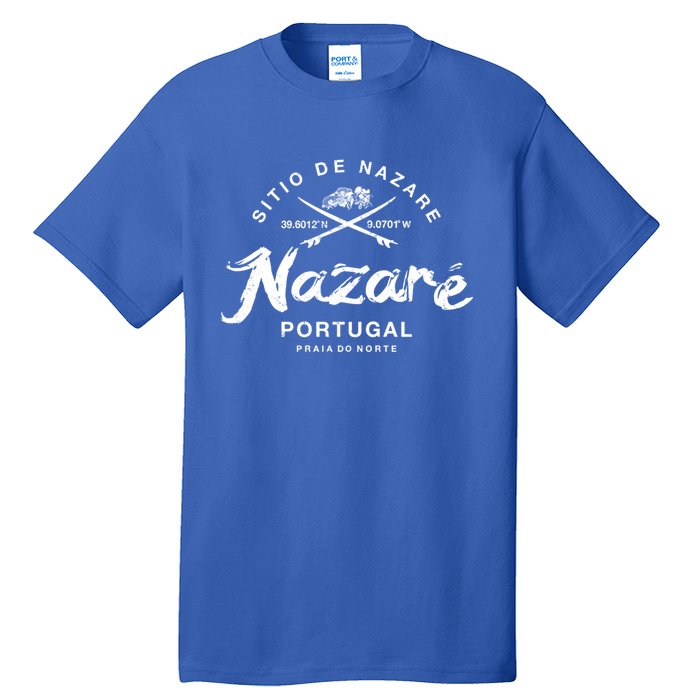 Nazare Portugal Vintage Surfing Gift Tall T-Shirt