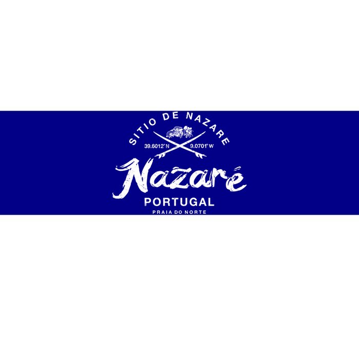 Nazare Portugal Vintage Surfing Gift Bumper Sticker