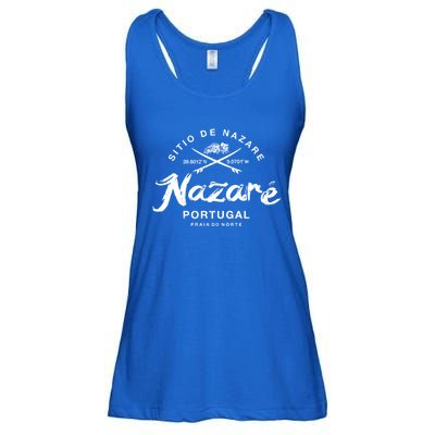 Nazare Portugal Vintage Surfing Gift Ladies Essential Flowy Tank