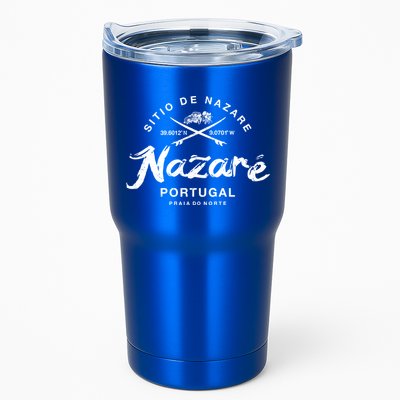 Nazare Portugal Vintage Surfing Gift Tumbler