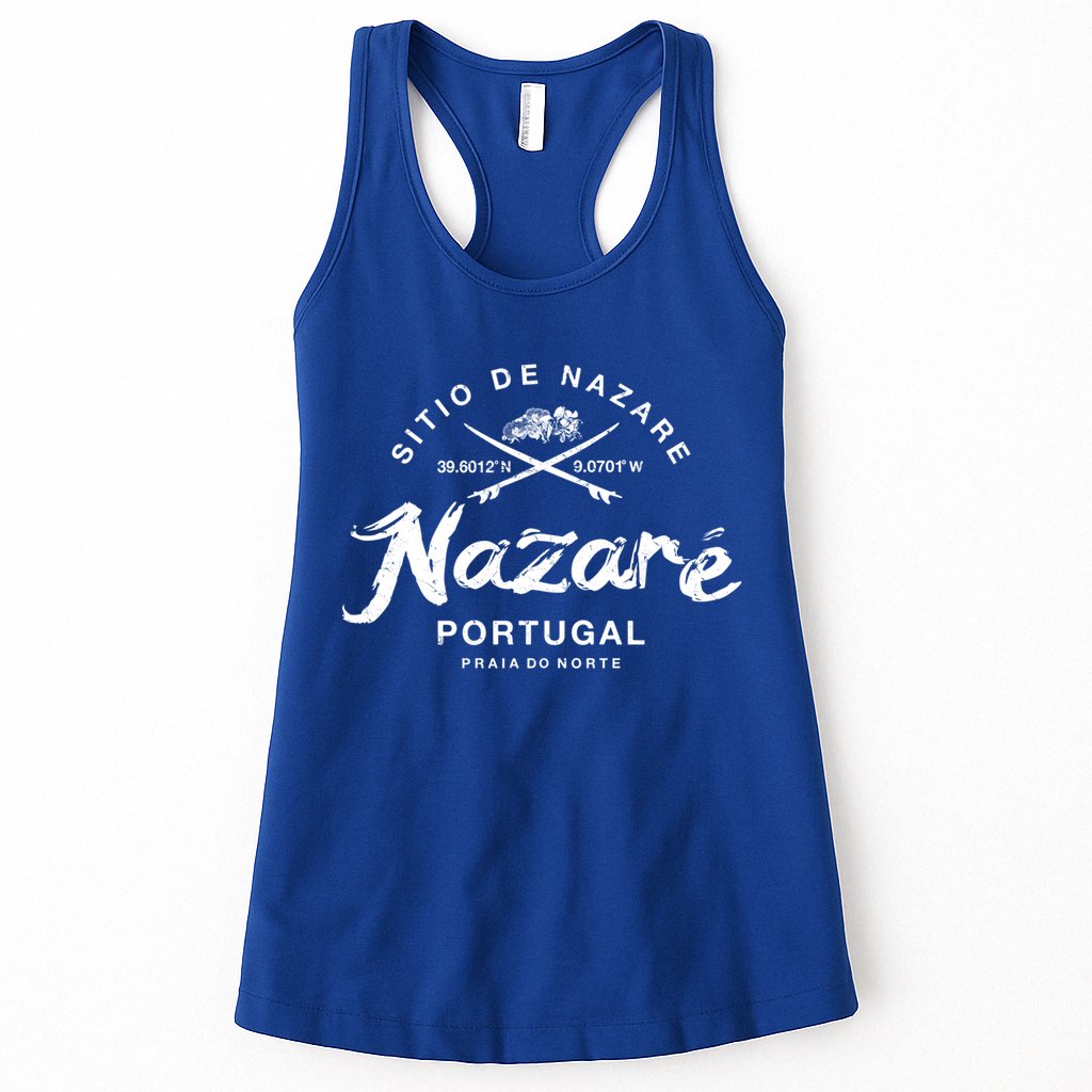 Nazare Portugal Vintage Surfing Gift Womens Tank Top