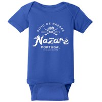 Nazare Portugal Vintage Surfing Gift Baby Bodysuit