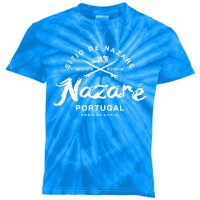 Nazare Portugal Vintage Surfing Gift Kids Tie-Dye T-Shirt