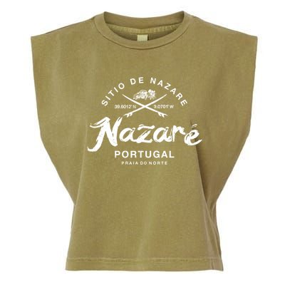 Nazare Portugal Vintage Surfing Gift Garment-Dyed Women's Muscle Tee