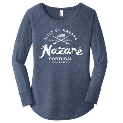 Nazare Portugal Vintage Surfing Gift Women's Perfect Tri Tunic Long Sleeve Shirt