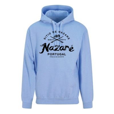 Nazare Portugal Vintage Surfing Gift Unisex Surf Hoodie