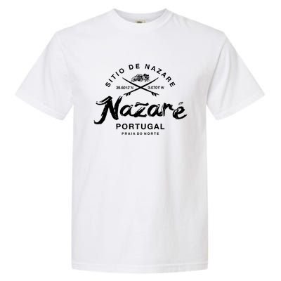 Nazare Portugal Vintage Surfing Gift Garment-Dyed Heavyweight T-Shirt