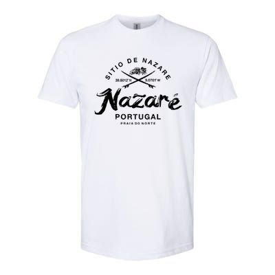 Nazare Portugal Vintage Surfing Gift Softstyle CVC T-Shirt