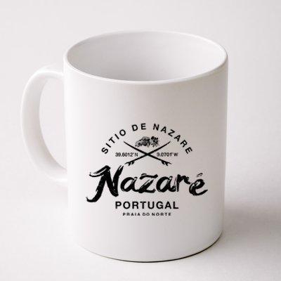 Nazare Portugal Vintage Surfing Gift Coffee Mug