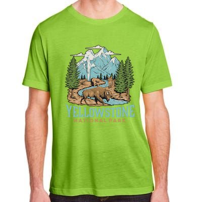 National Park Vintage Wyoming Parks Lover Adventure Outdoors Camping Travel Adult ChromaSoft Performance T-Shirt