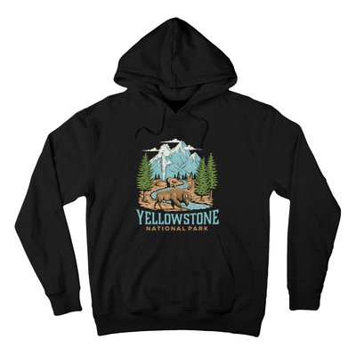 National Park Vintage Wyoming Parks Lover Adventure Outdoors Camping Travel Hoodie