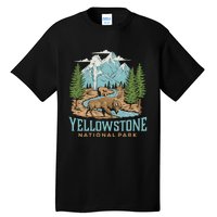 National Park Vintage Wyoming Parks Lover Adventure Outdoors Camping Travel Tall T-Shirt