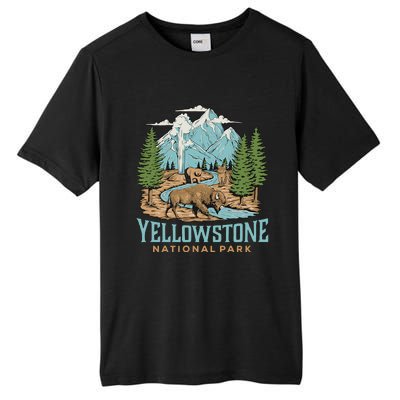 National Park Vintage Wyoming Parks Lover Adventure Outdoors Camping Travel Tall Fusion ChromaSoft Performance T-Shirt