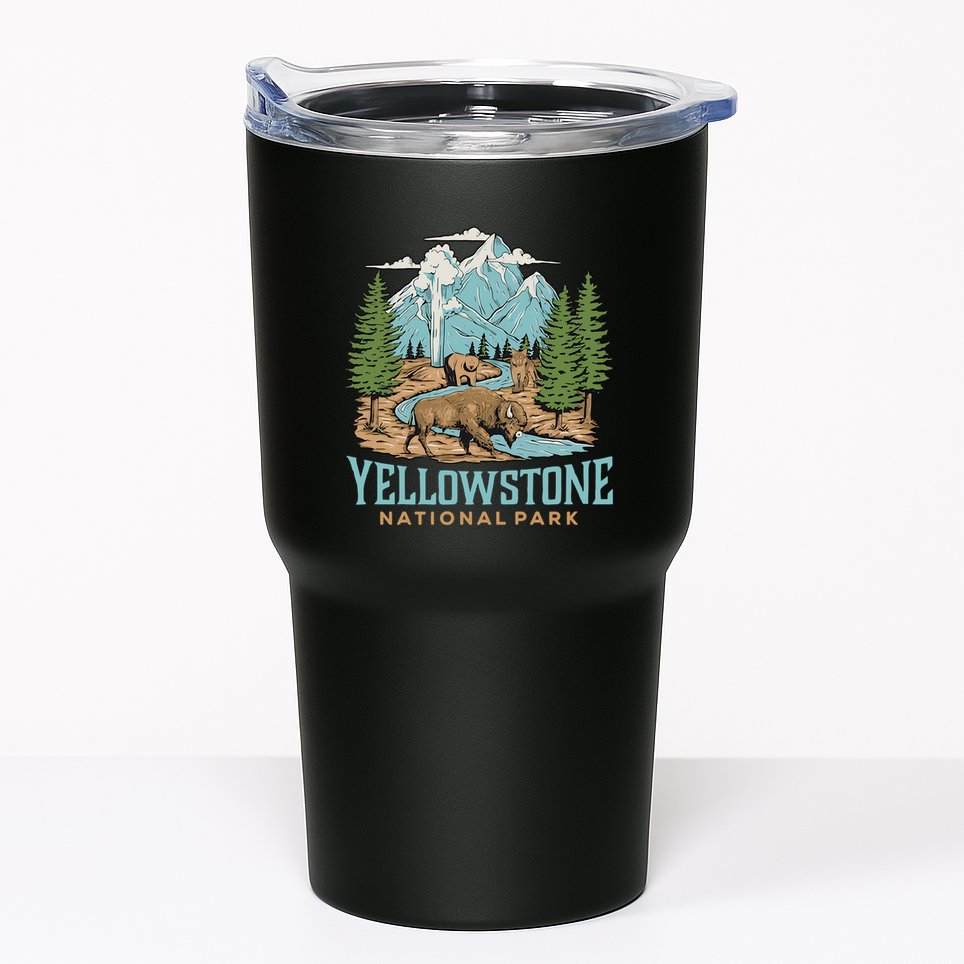 National Park Vintage Wyoming Parks Lover Adventure Outdoors Camping Travel Tumbler