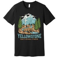 National Park Vintage Wyoming Parks Lover Adventure Outdoors Camping Travel Premium T-Shirt