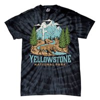 National Park Vintage Wyoming Parks Lover Adventure Outdoors Camping Travel Tie-Dye T-Shirt