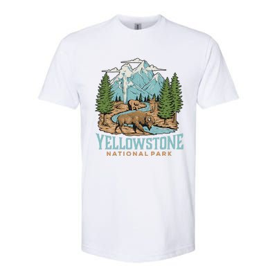 National Park Vintage Wyoming Parks Lover Adventure Outdoors Camping Travel Softstyle CVC T-Shirt