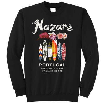 Nazare Portugal Vintage Surfing Gift Sweatshirt