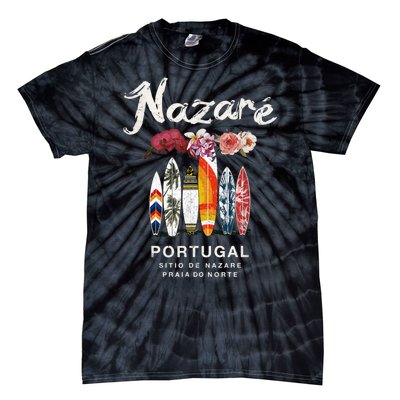 Nazare Portugal Vintage Surfing Gift Tie-Dye T-Shirt