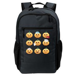 Nurses Pumpkins With Funny Faces Halloween Spooky Season Gift Daily Commute Backpack