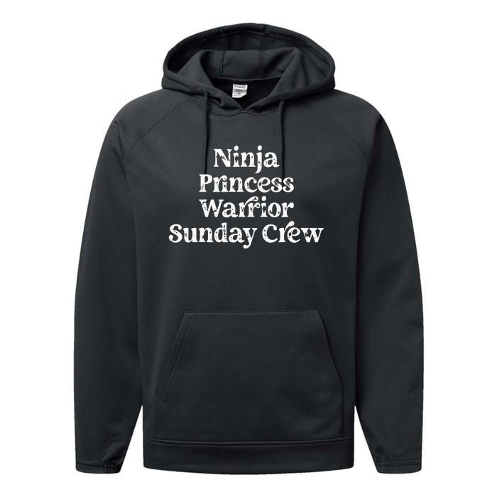 Ninja Princess Warrior Sunday Crew Performance Fleece Hoodie