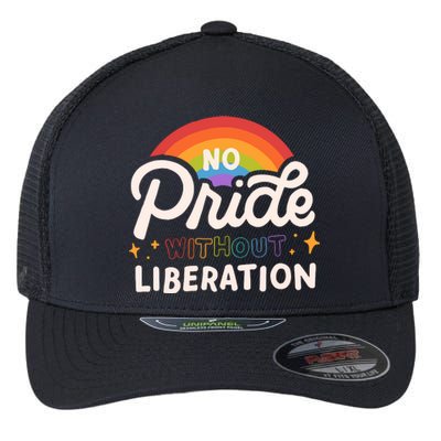 No Pride Without Liberation Lgbtq+ Activism Flexfit Unipanel Trucker Cap