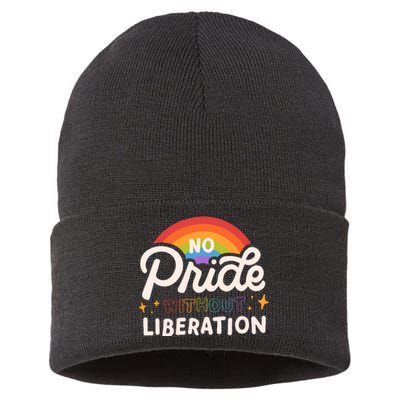 No Pride Without Liberation Lgbtq+ Activism Sustainable Knit Beanie