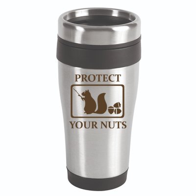 New Protect Your Nuts 16oz Travel Tumbler