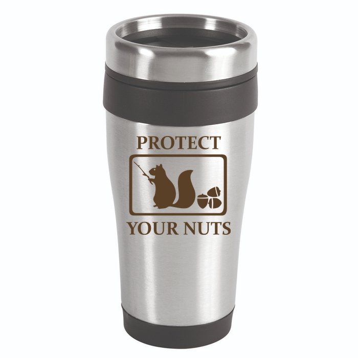 New Protect Your Nuts 16oz Travel Tumbler