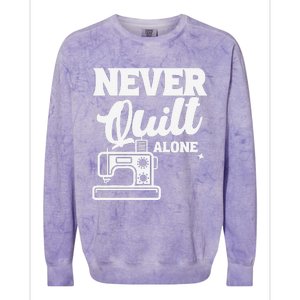 Never Quilt Alone Quilting Colorblast Crewneck Sweatshirt