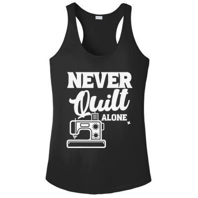 Never Quilt Alone Quilting Ladies PosiCharge Competitor Racerback Tank