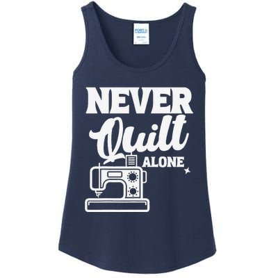 Never Quilt Alone Quilting Ladies Essential Tank