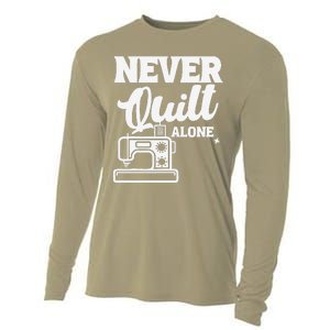 Never Quilt Alone Quilting Cooling Performance Long Sleeve Crew