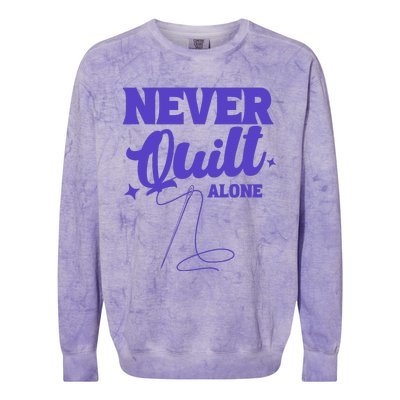 Never Quilt Alone Quilting Colorblast Crewneck Sweatshirt