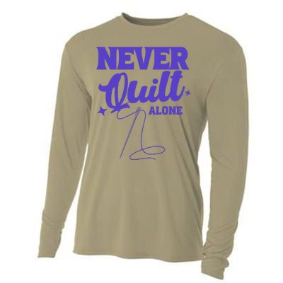 Never Quilt Alone Quilting Cooling Performance Long Sleeve Crew