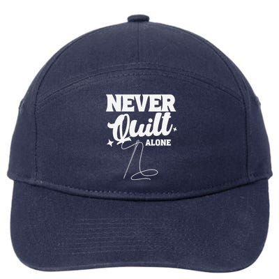 Never Quilt Alone Quilting 7-Panel Snapback Hat