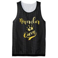 November Queen Birthday Birth Month Beautiful Queen Mesh Reversible Basketball Jersey Tank