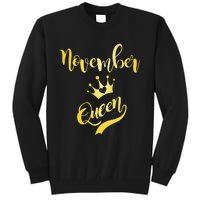 November Queen Birthday Birth Month Beautiful Queen Tall Sweatshirt