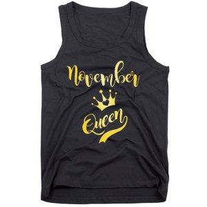 November Queen Birthday Birth Month Beautiful Queen Tank Top