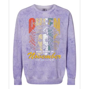 November Queen for Wo Zodiac Sagittarius Scorpio Colorblast Crewneck Sweatshirt