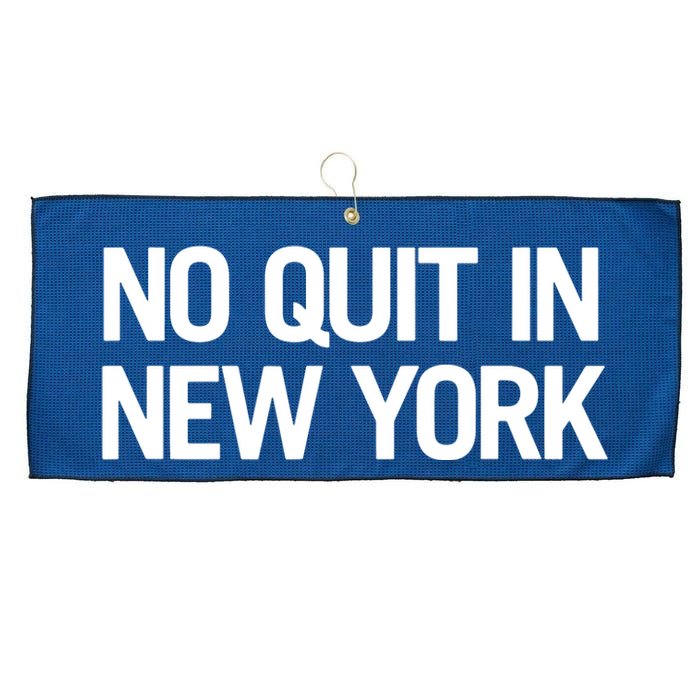 No Quitting In New York Large Microfiber Waffle Golf Towel